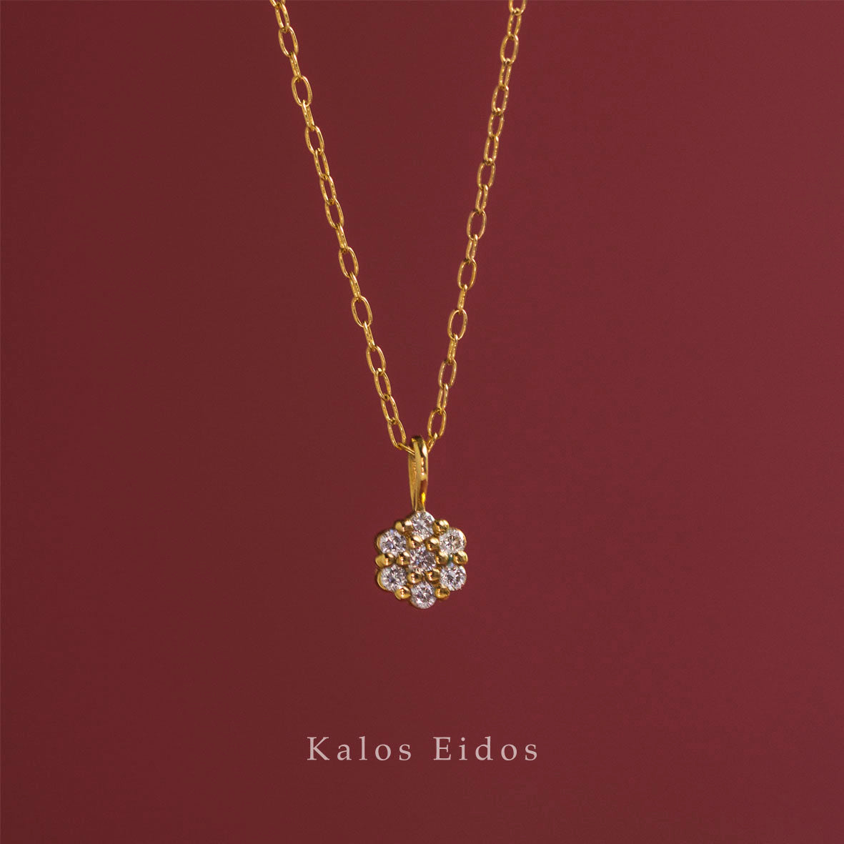 9K | 細緻項鍊 | 天然鑽石 | K金 DJN82890