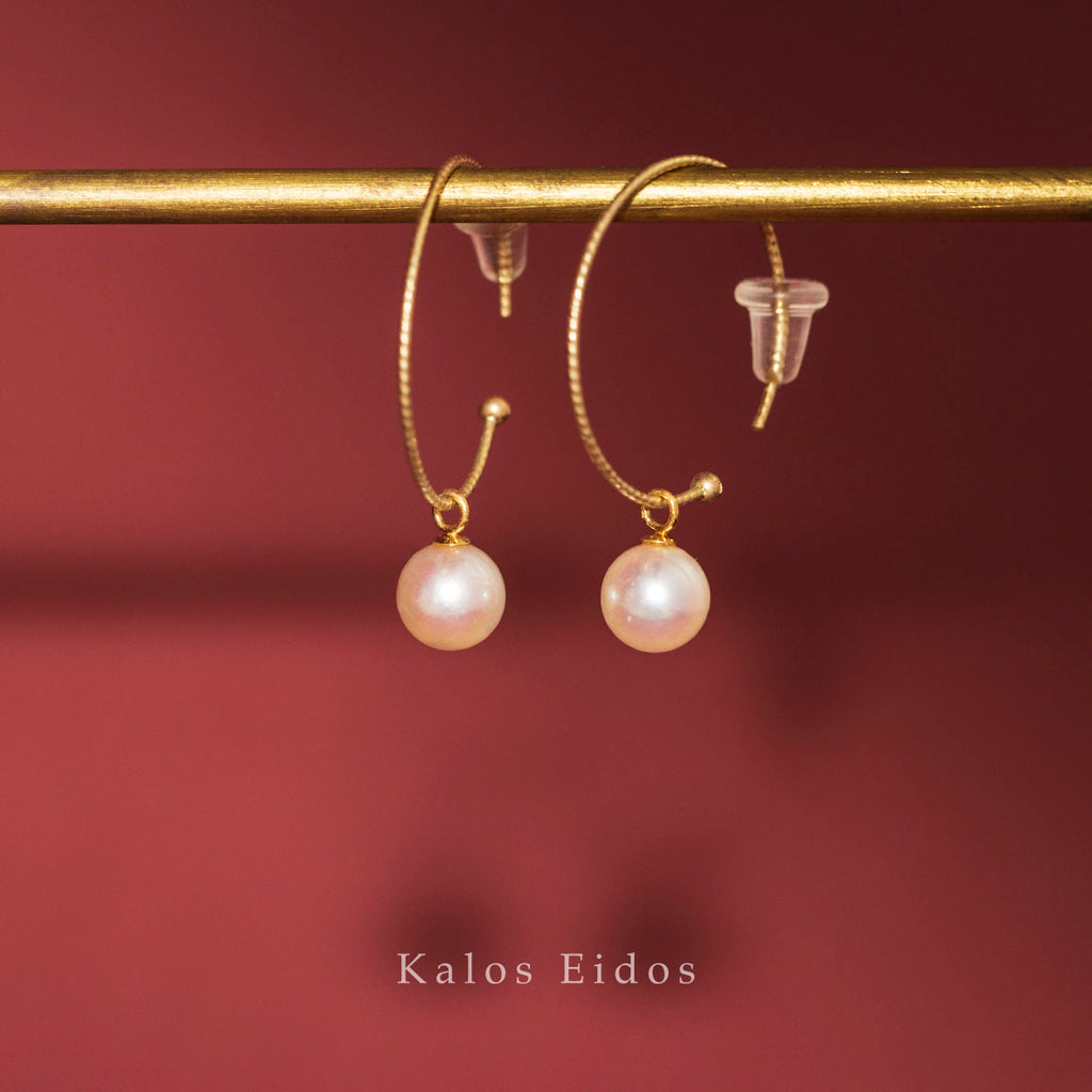 【絕版品】10k | 夏日清新耳環 | Akoya | K金 DJE90995