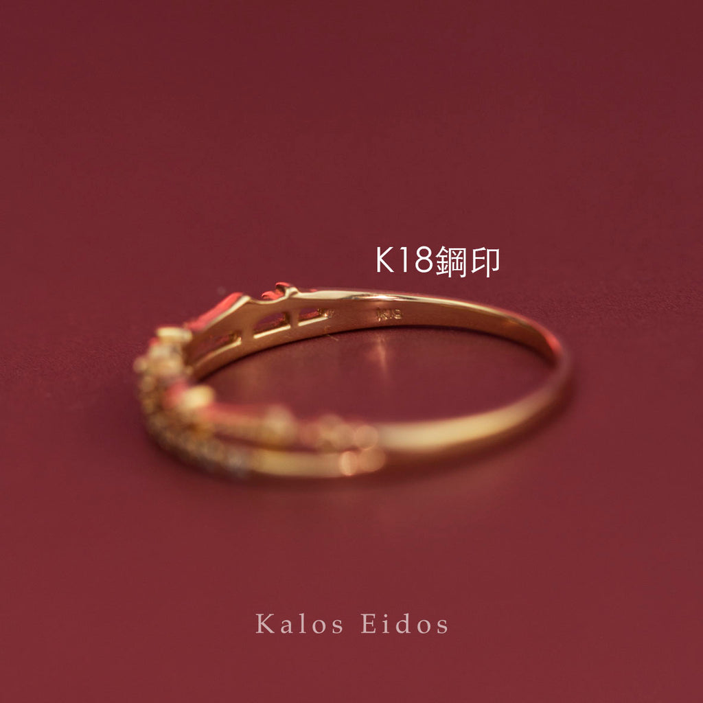 【絕版品】18K | 小心機皇冠戒指 | 天然鑽石 | K金 DJR45875/80
