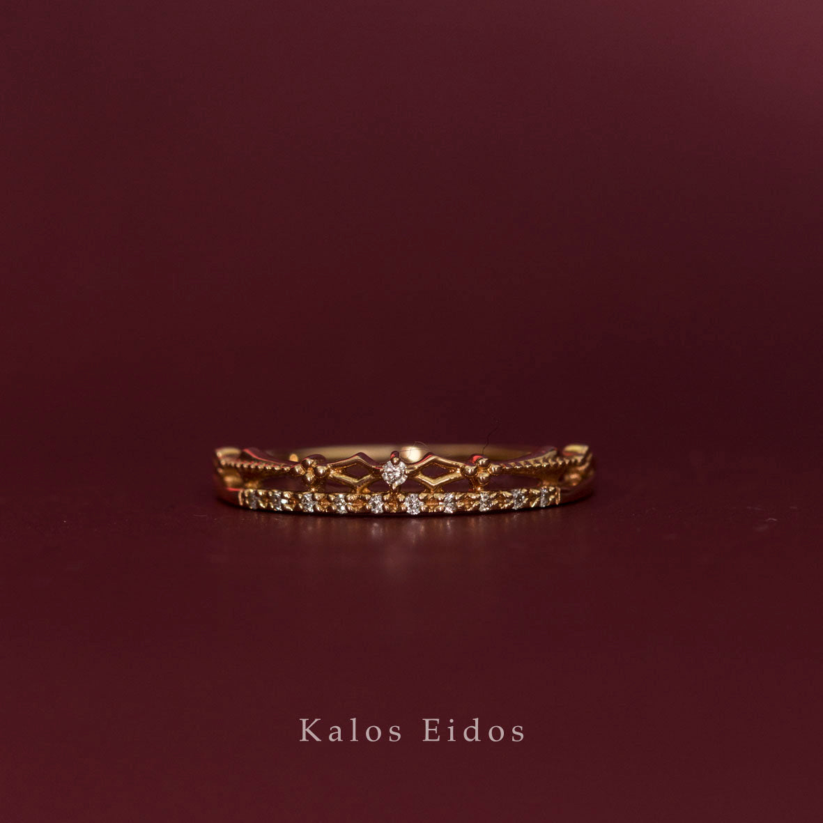 【絕版品】18K | 小心機皇冠戒指 | 天然鑽石 | K金 DJR45875/80