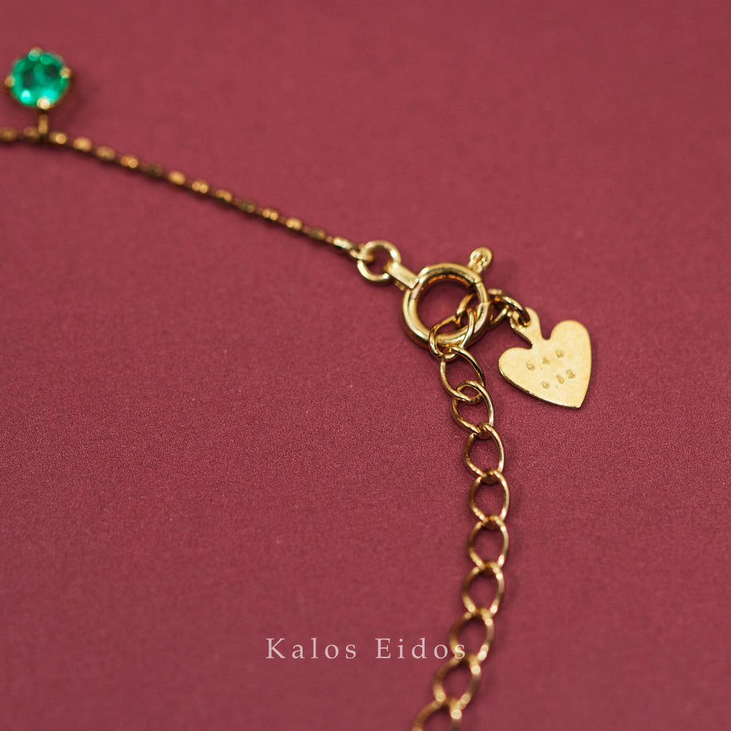 【絕版品】18K | 綠意搖擺手鍊 | 祖母綠 | K金 DJB15093/94