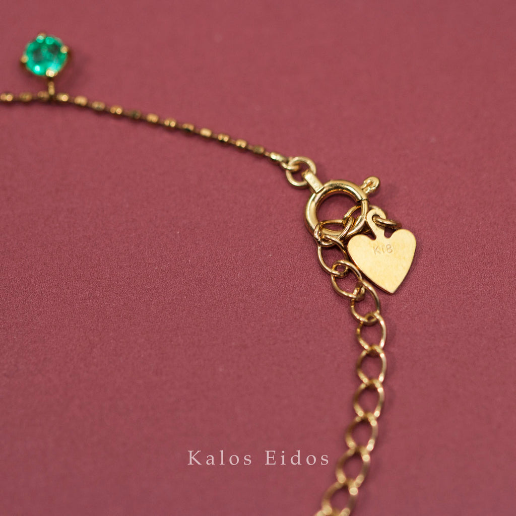 【絕版品】18K | 綠意搖擺手鍊 | 祖母綠 | K金 DJB15093/94