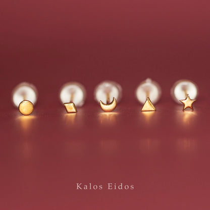 【絕版品】9K | 幾何形耳釘 | 耳針式 | K金 DJR74695