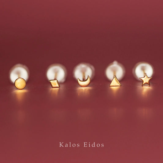 【絕版品】9K | 幾何形耳釘 | 耳針式 | K金 DJR74695