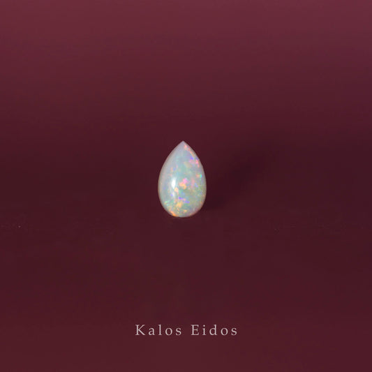 【裸石】澳洲白蛋白石 | 0.62ct | 梨形 GB