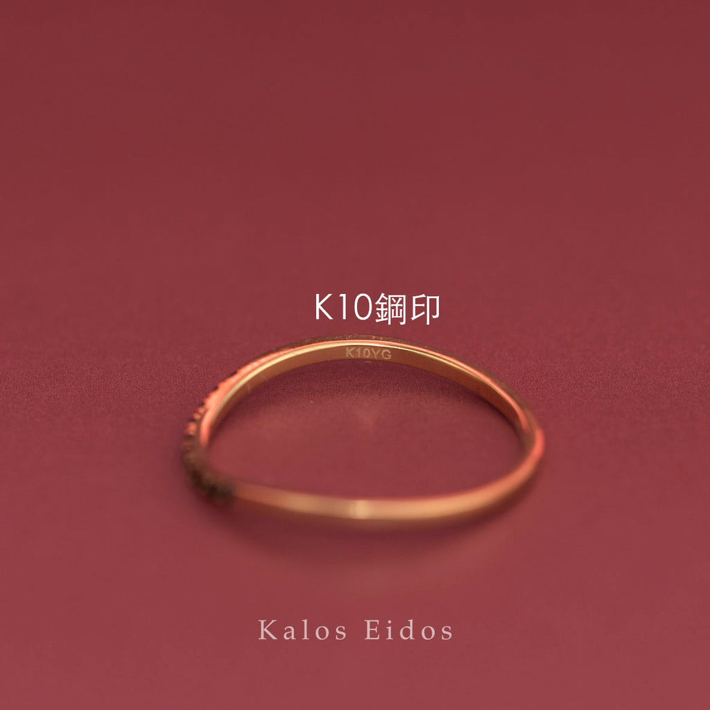 10K | 個性戒指 | 黑色尖晶石 | K金 DJR80385