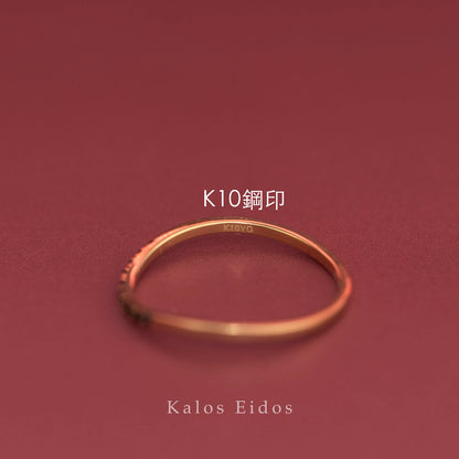 10K | 個性戒指 | 黑色尖晶石 | K金 DJR80385