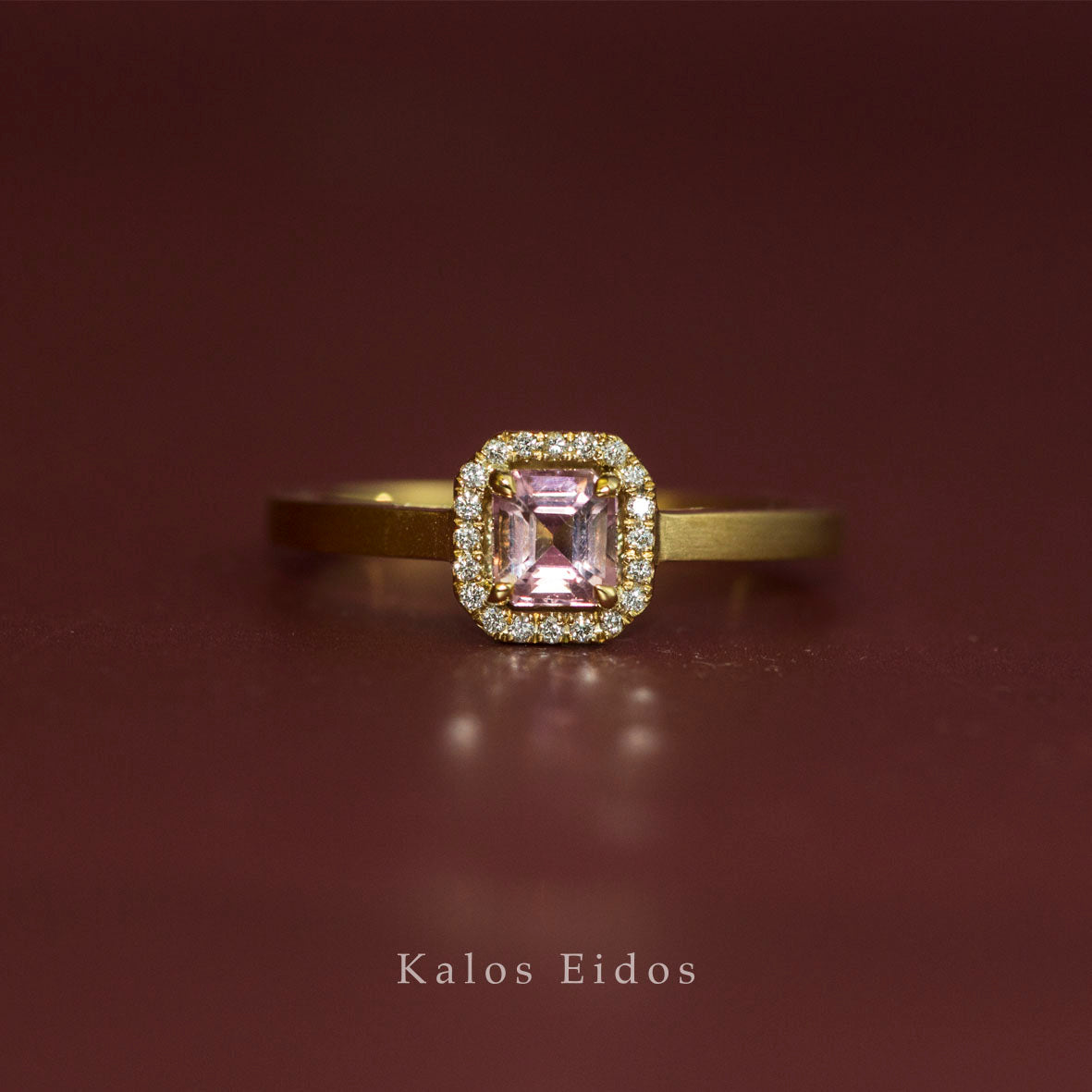 10K | 春色戒指 | 碧璽 | 天然鑽石 | K金 DJR83485