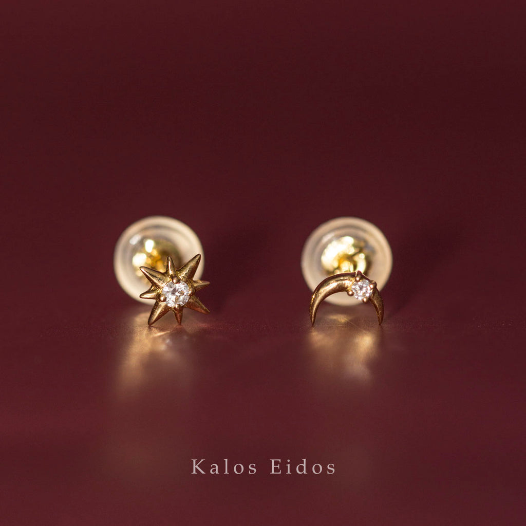 【絕版品】18K | 星夜耳釘 | 耳針式 | K金 DJR50388/90