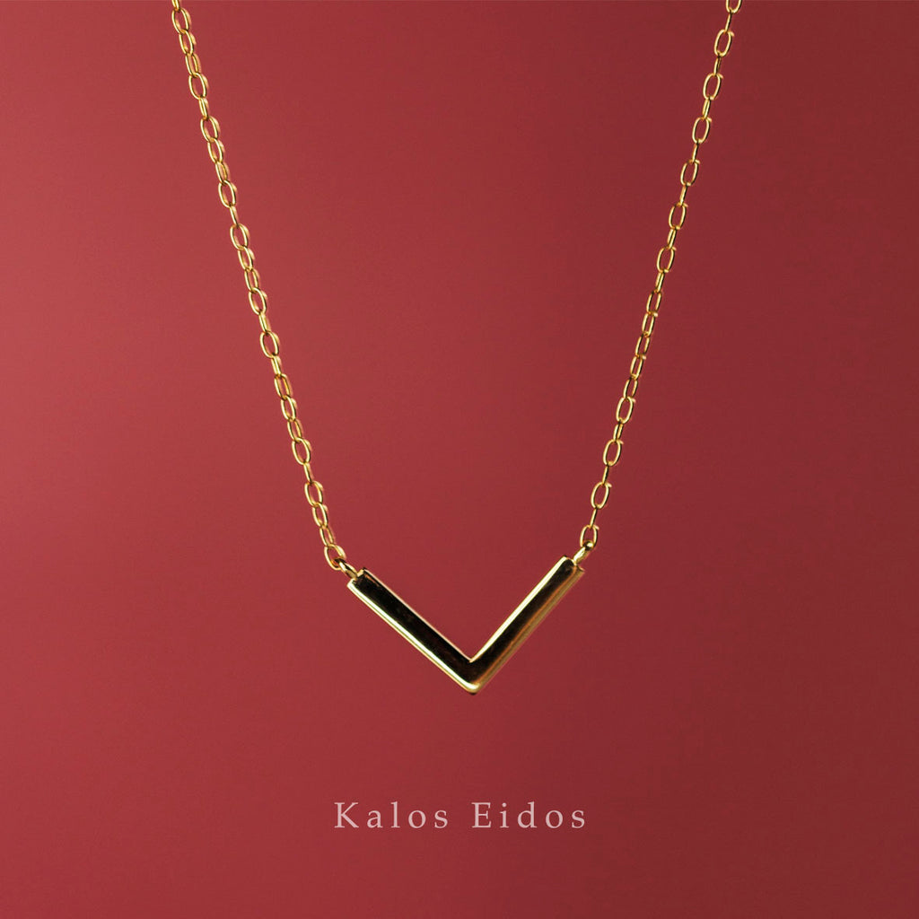 【絕版品】10K | V形項鍊 | K金 DJN93195