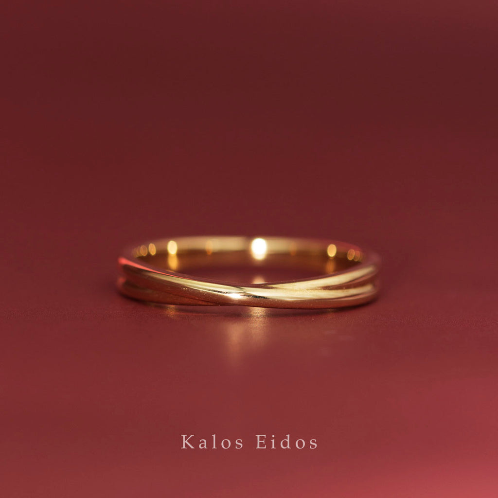 【絕版品】10K | 交叉戒指 | 光金 | K金 DJR05880