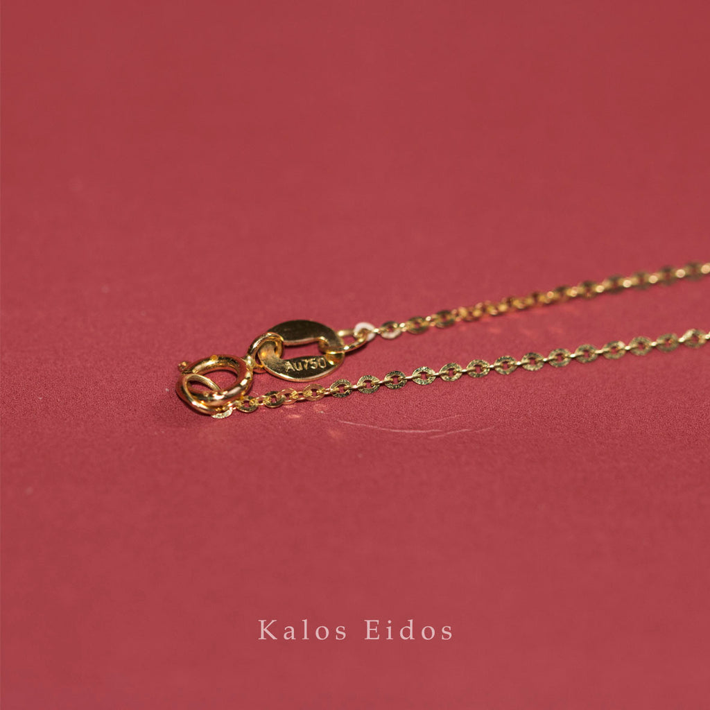 【絕版品】18K | 小骨頭吊墜項鍊 | 天然鑽石 | K金 DJN47090/92