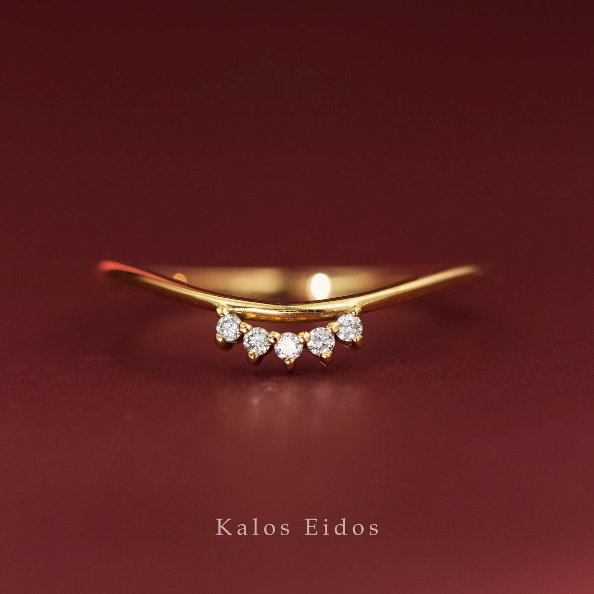 10K | U型戒指 | 天然鑽石 | K金 DJR33485