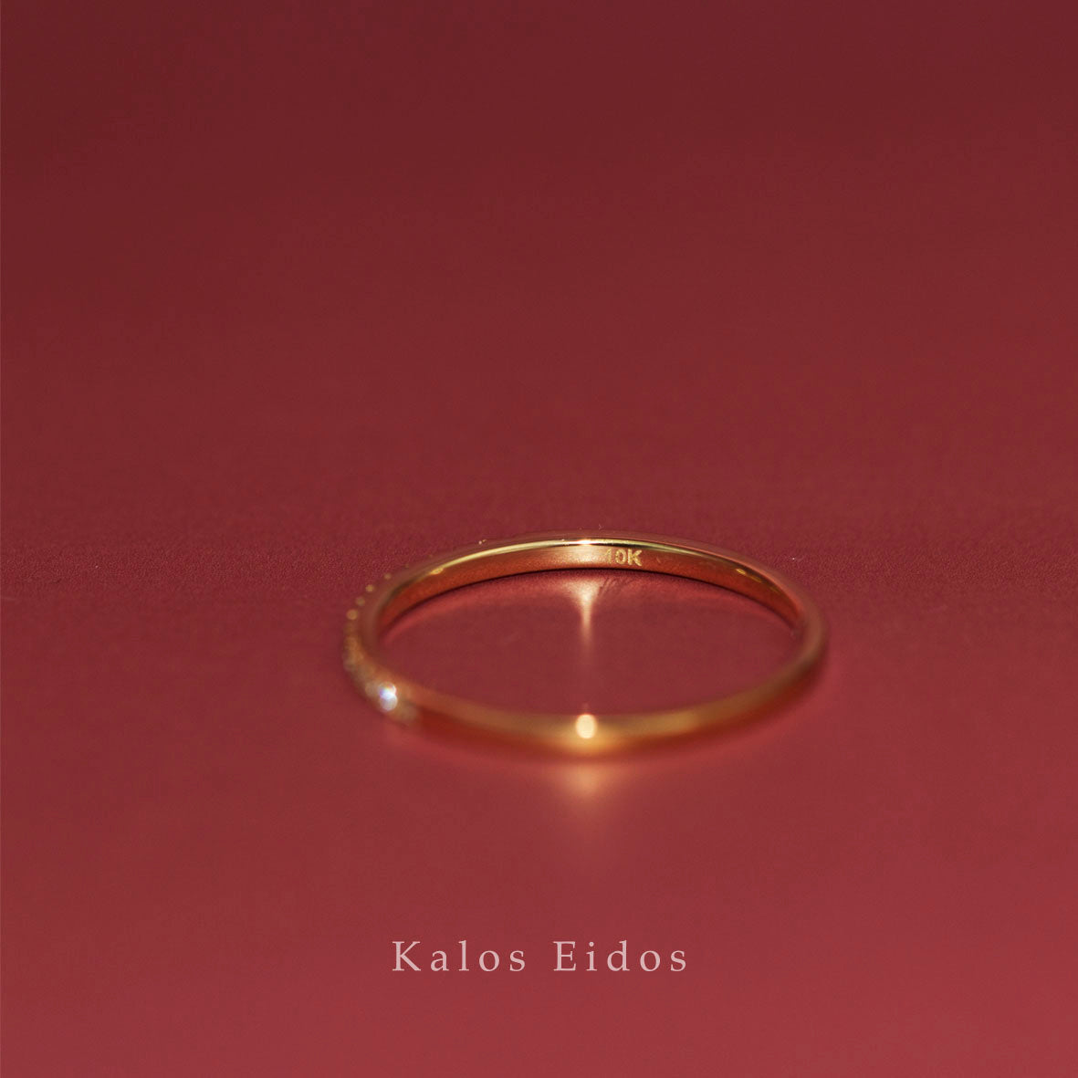 10K | 百搭線戒 | 天然鑽石 | K金 DJR56487