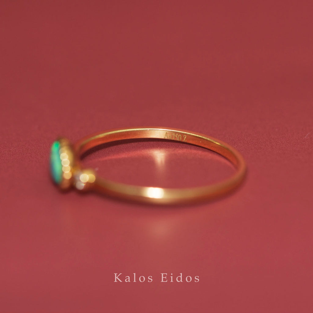 【絕版品】18K | 夢幻戒指 | 蛋白石 | 天然鑽石 | K金 DJR57185/90