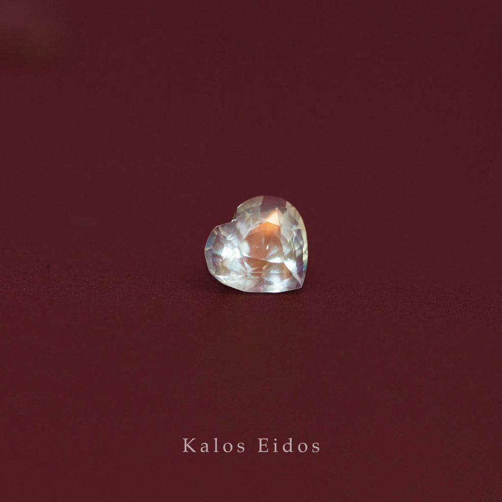 【裸石】彩虹月光石| 1.48ct | 愛心